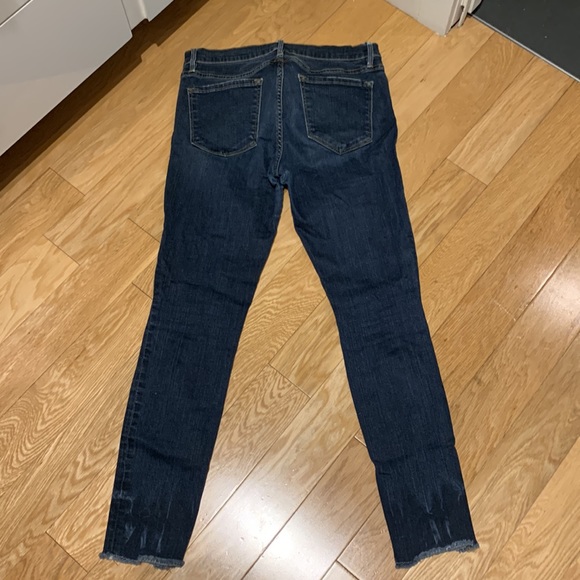 FRAME DENIM LE SKINNY DE JEANNE CROP DARK BLUE JEANS - Picture 7 of 7